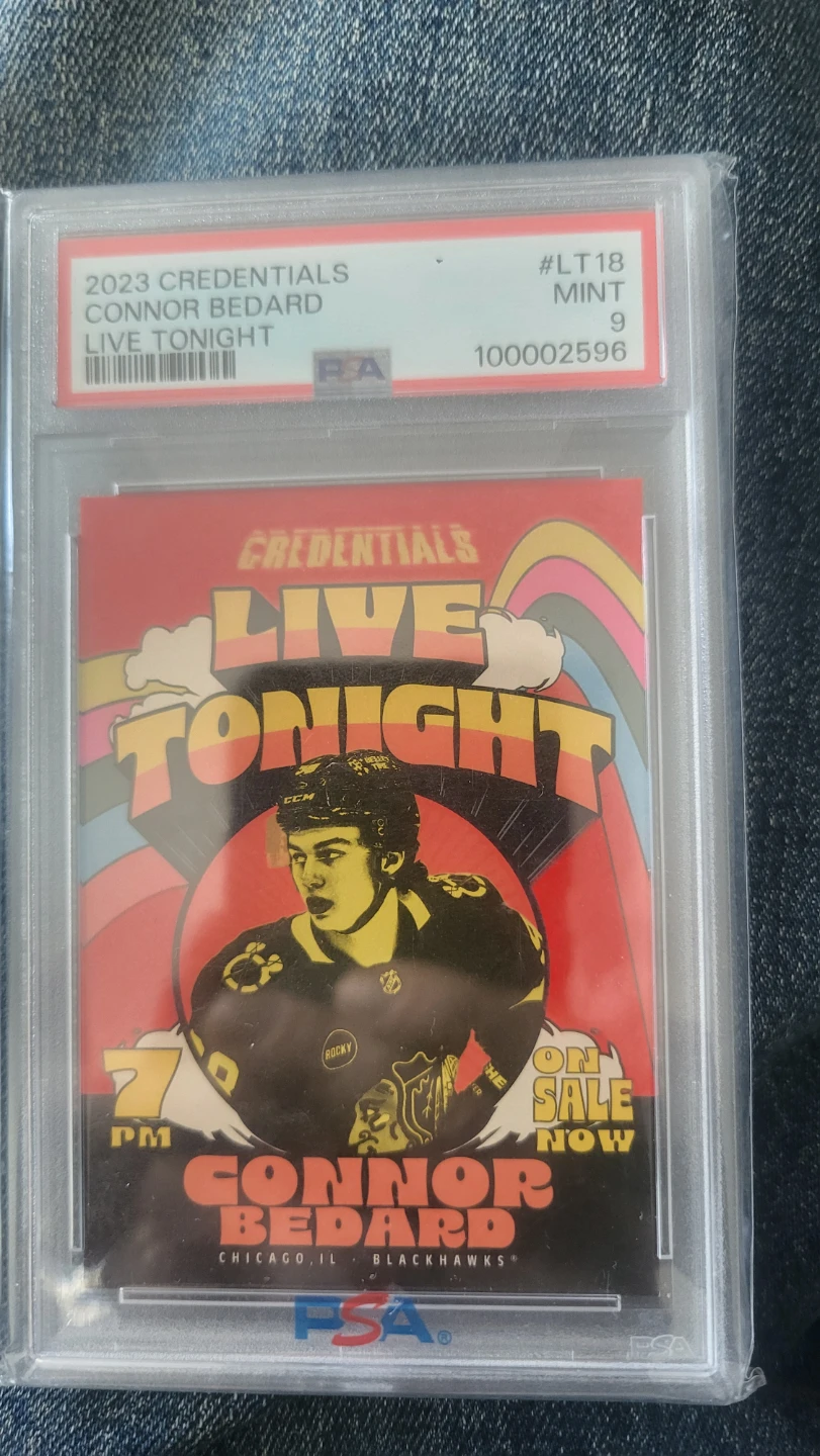 2023 Connor Bedard Credentials Live Tonight Hockey Card