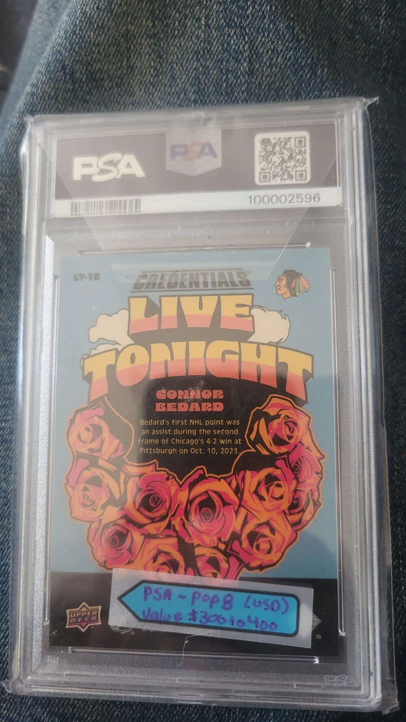 2023 Connor Bedard Credentials Live Tonight Hockey Card - photo 2