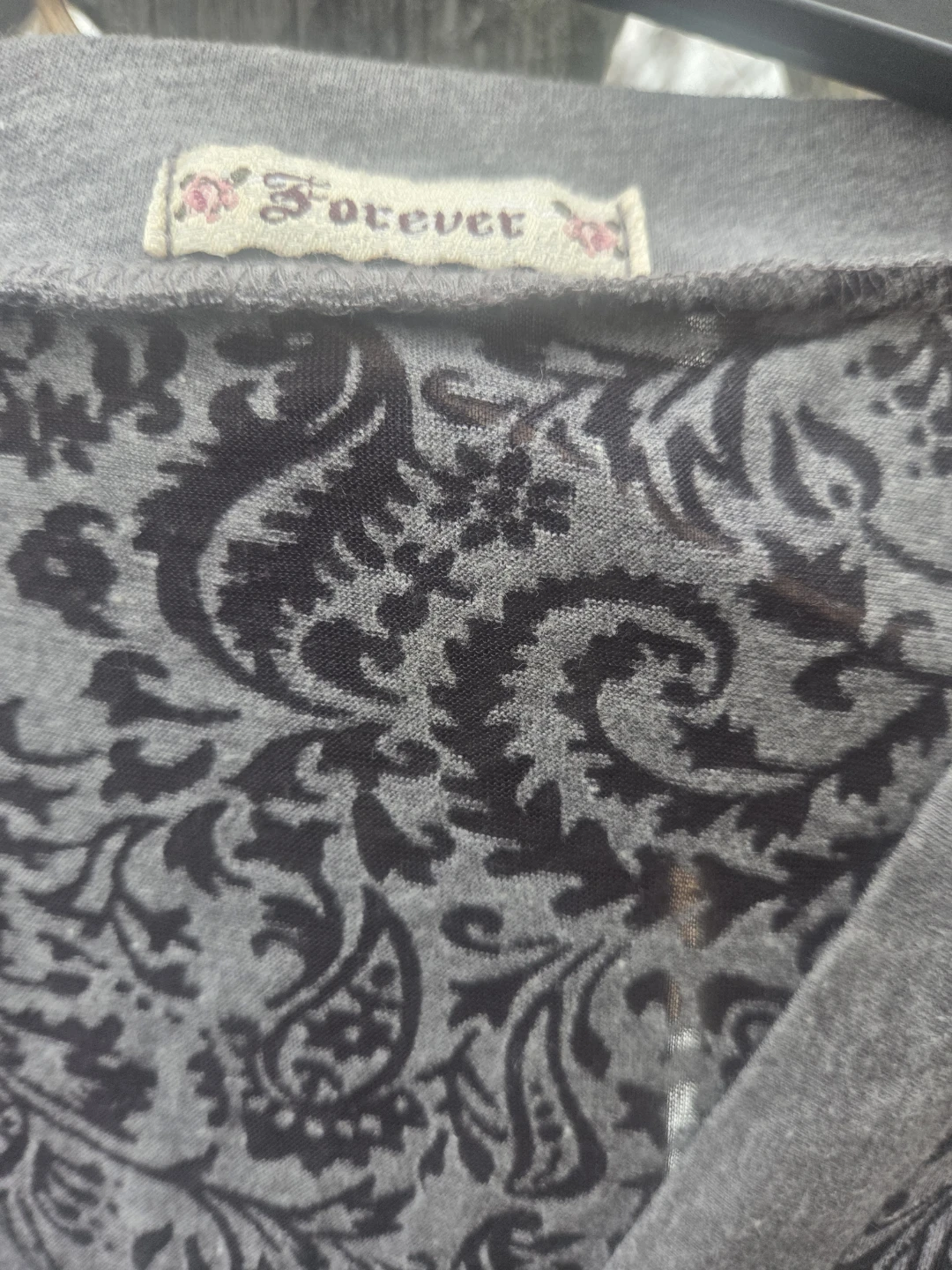 Forever Women's Gray Floral Print Dolman Sleeve Top - photo 2
