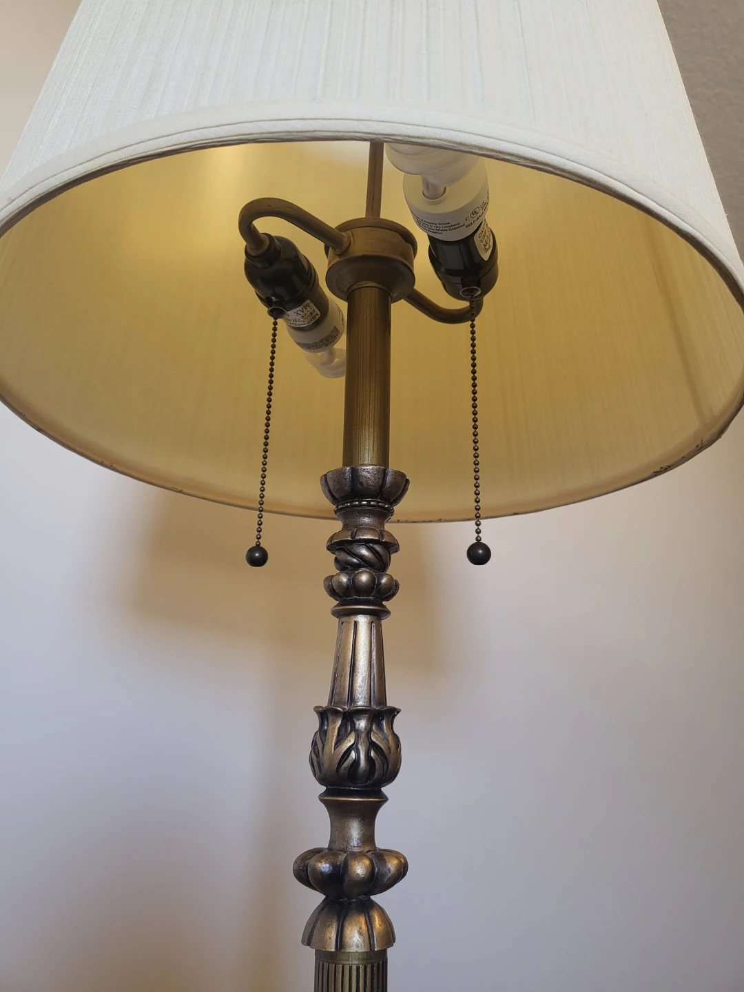 Vintage Floor Lamp with Pleated Shade - photo 2