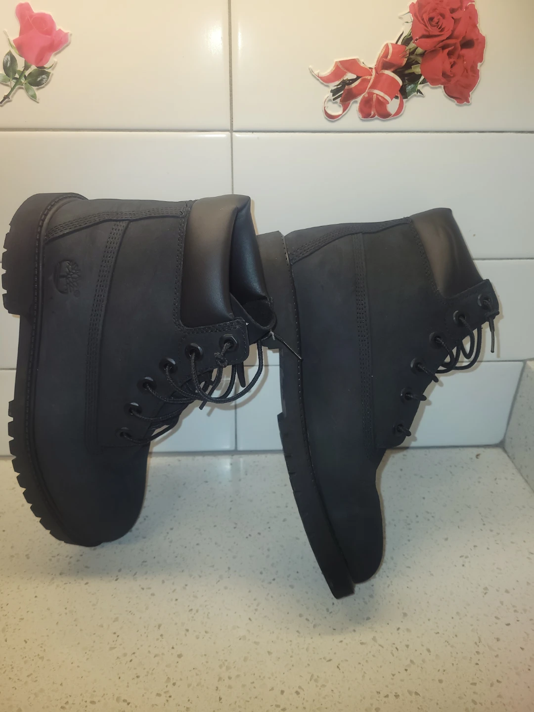 Timberland Black Lace-Up Boots
