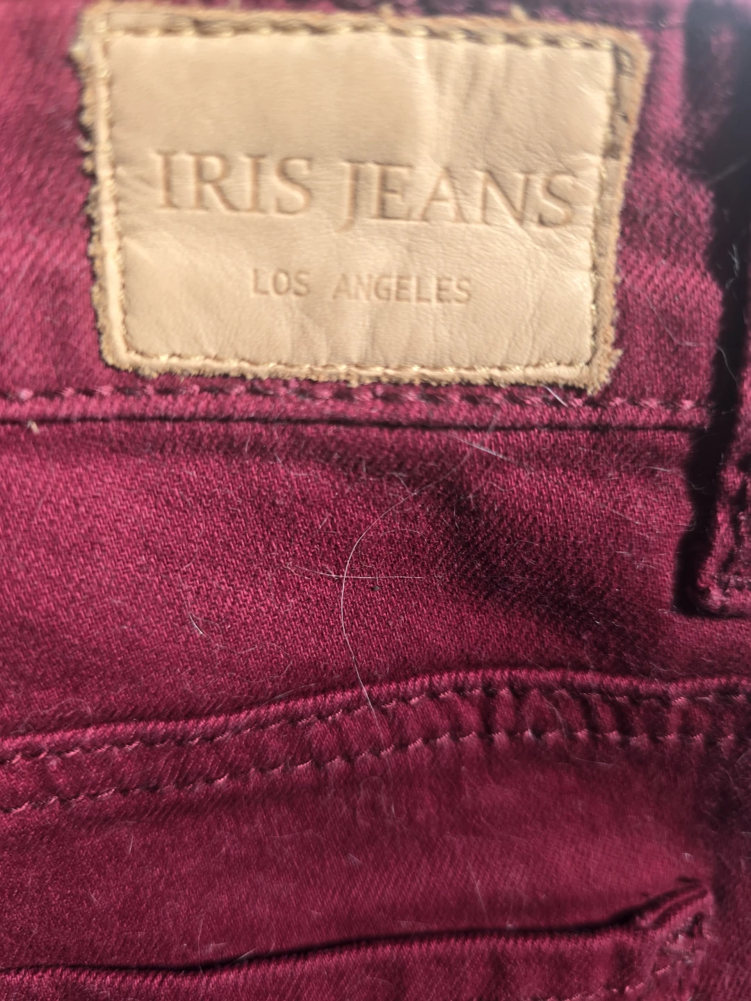 Iris Jeans Red Denim jumper Shorts Size L - photo 4