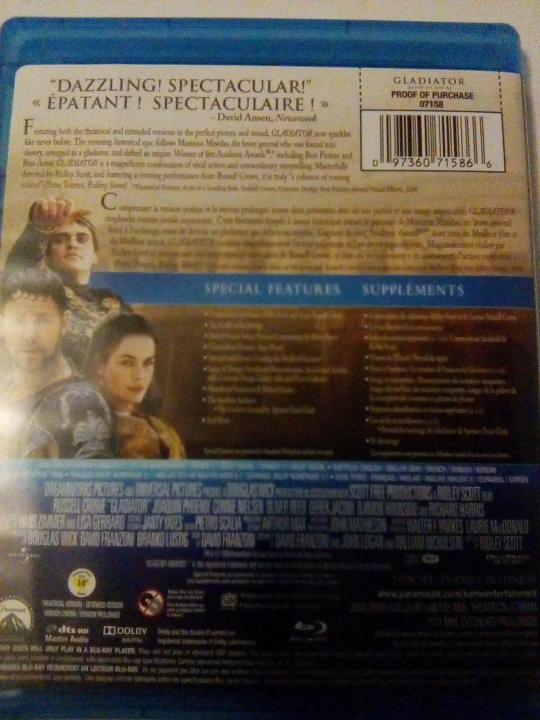Gladiator Blu-ray - photo 2