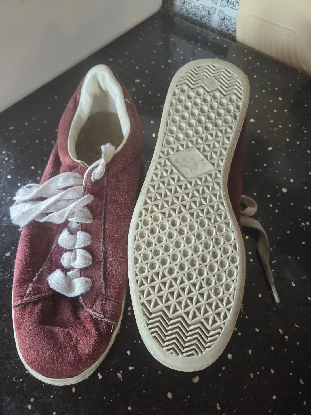 Maroon Suede Sneakers
