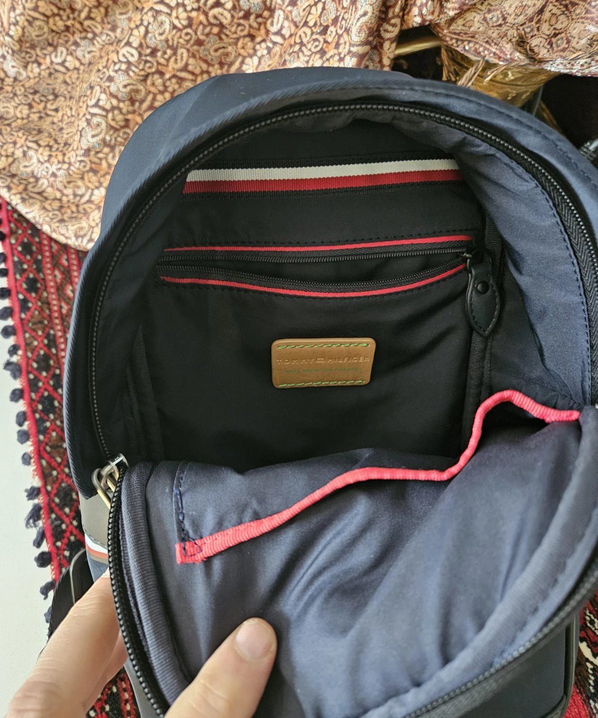 Tommy Hilfiger Navy Nylon & Leather Crossbody Bag - photo 3