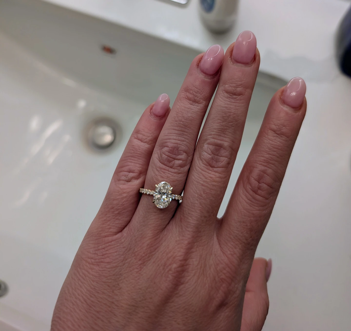 Oval Lab Grown Diamond Engagement Ring (IGI Certified)