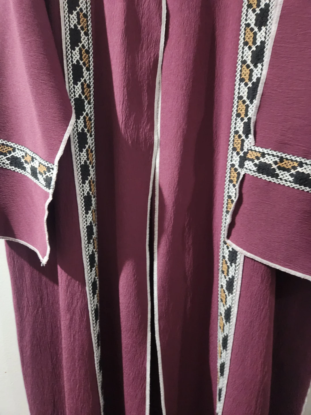 SHEIN Embroidered Kaftan Dress - Burgundy - photo 4