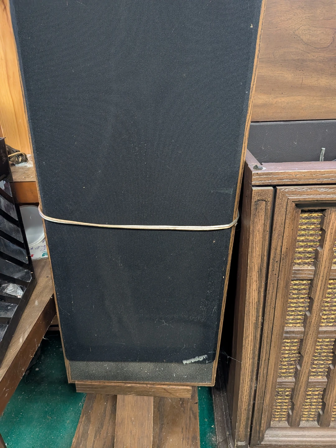 Vintage Philips Console Record Player with Speakers