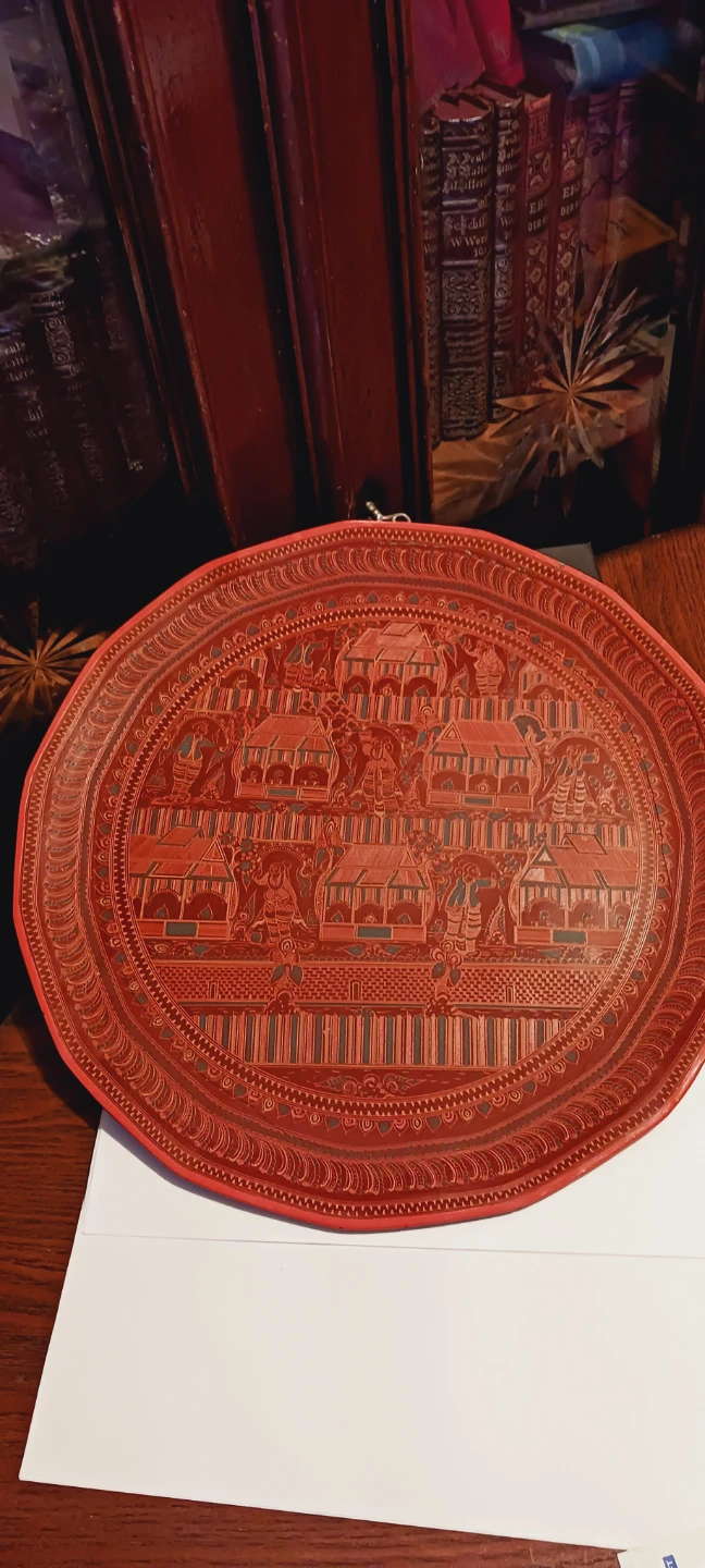 Gorgeous Burmese Lacquered Large Tray - photo 4