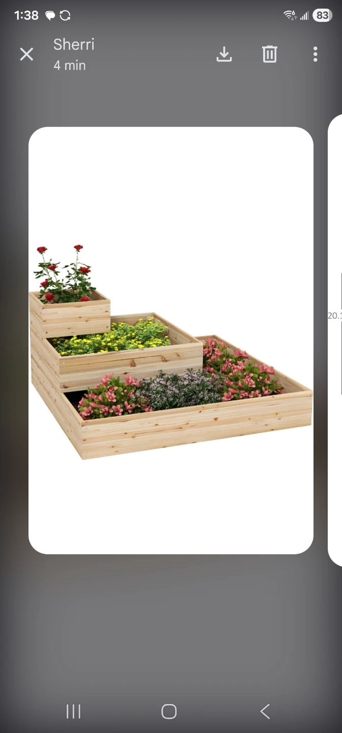 Wooden Tiered Raised Garden Bed