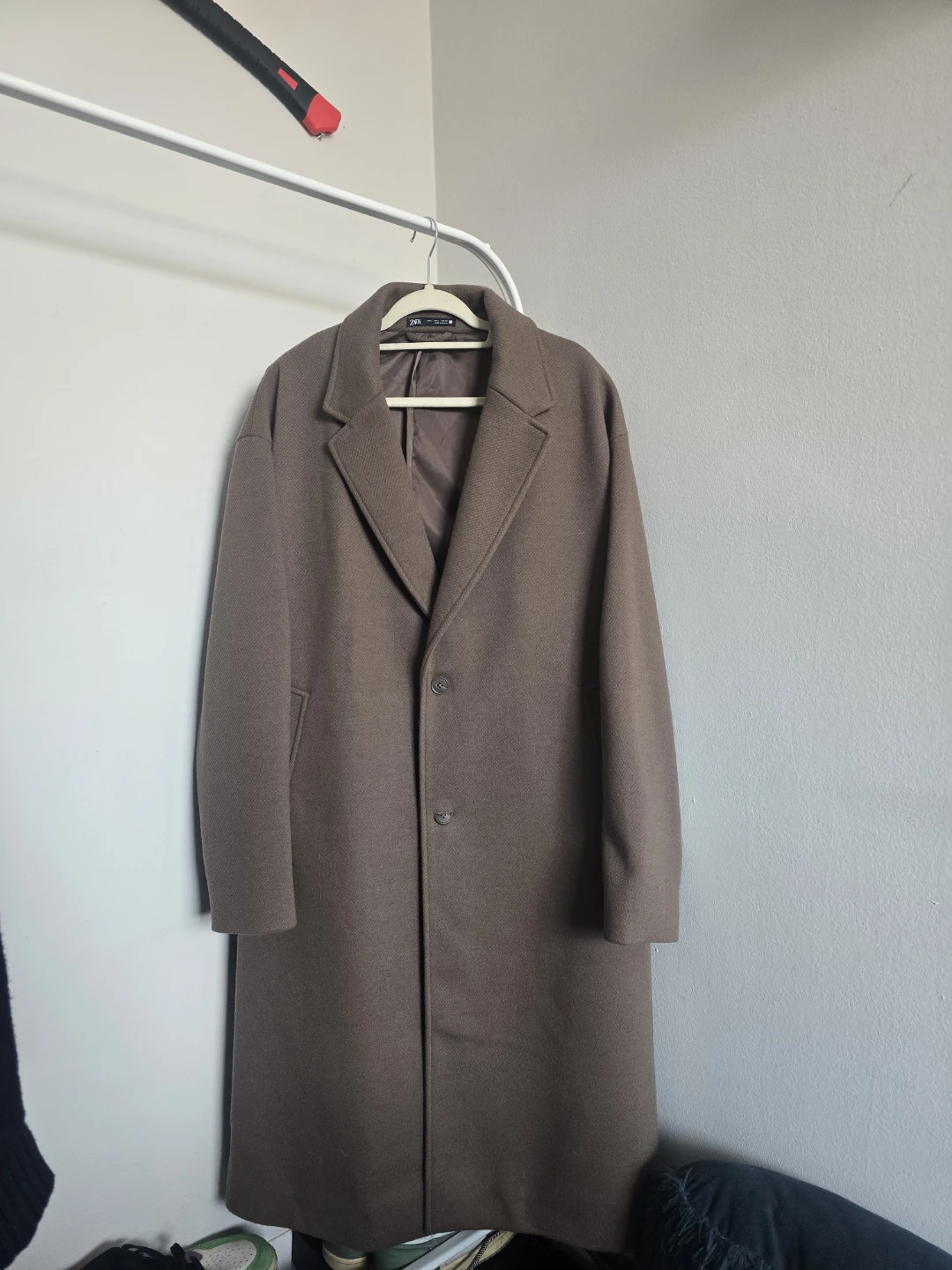 Zara Men's Long Coat (L) - Brown