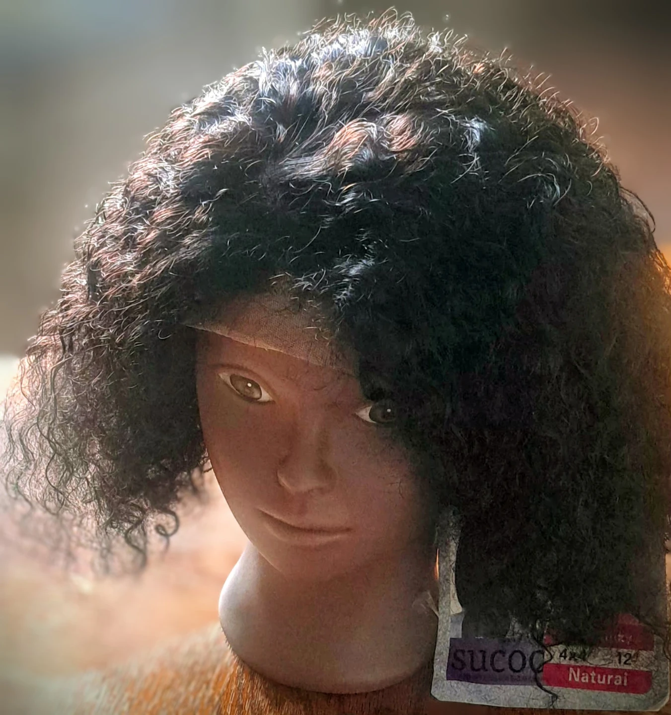 SUCOO Swiss Lace Wig Bob Kinky 10" Natural - photo 4