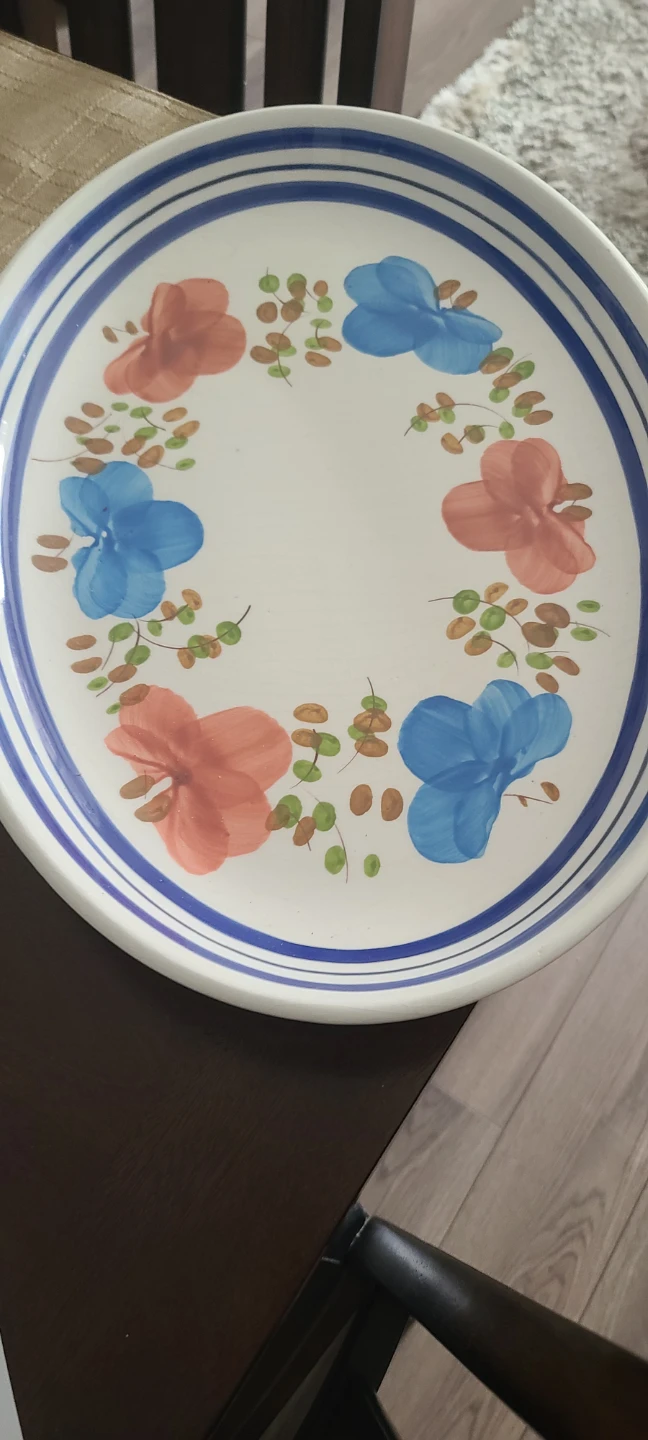 Ironstone Serving Platter - Hand Decorated