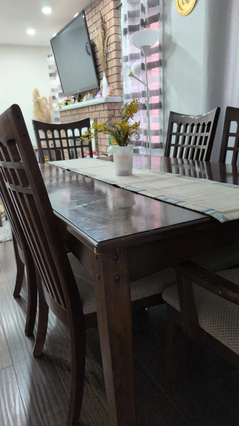 Wooden Dining Table and Chairs Set - extendable - photo 5