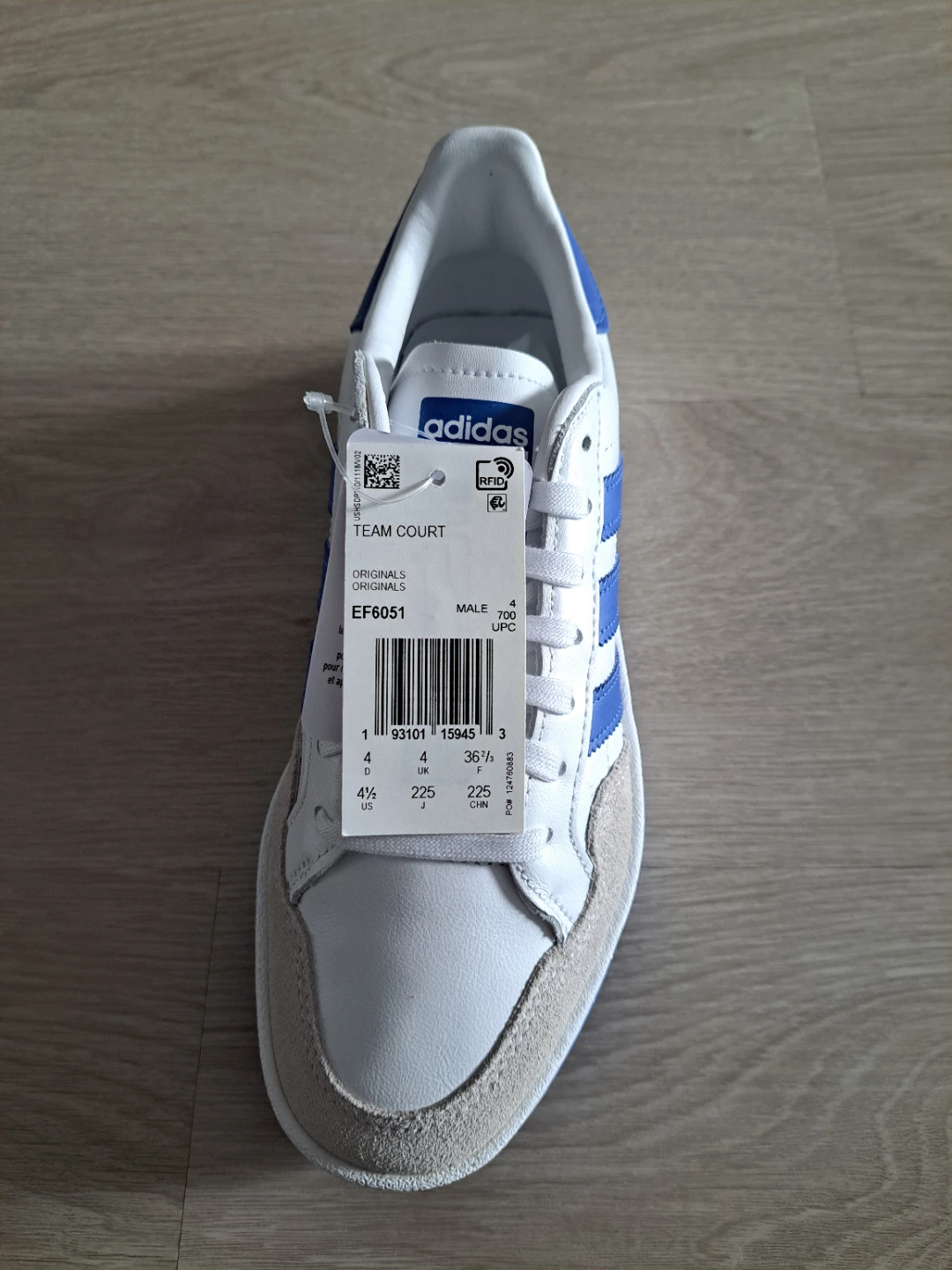 Adidas Team Court Shoes - White/Blue - photo 2