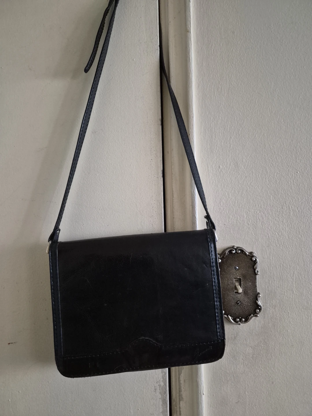 Black Leather Shoulder Bag