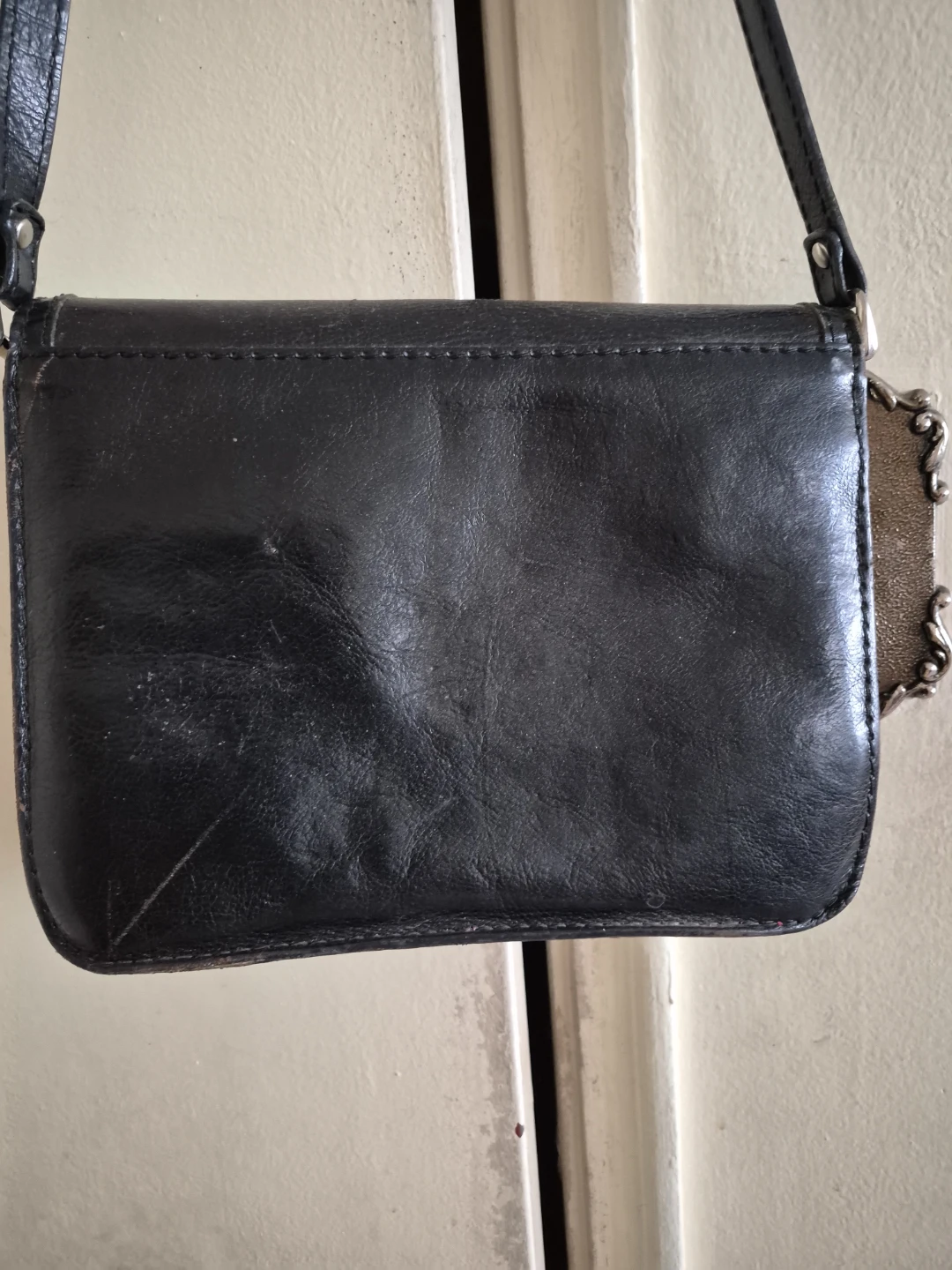 Black Leather Shoulder Bag - photo 2