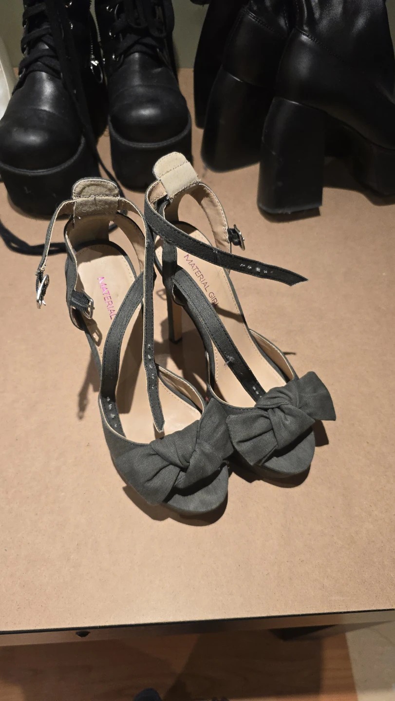 Material Girl Heels with Bow Detail