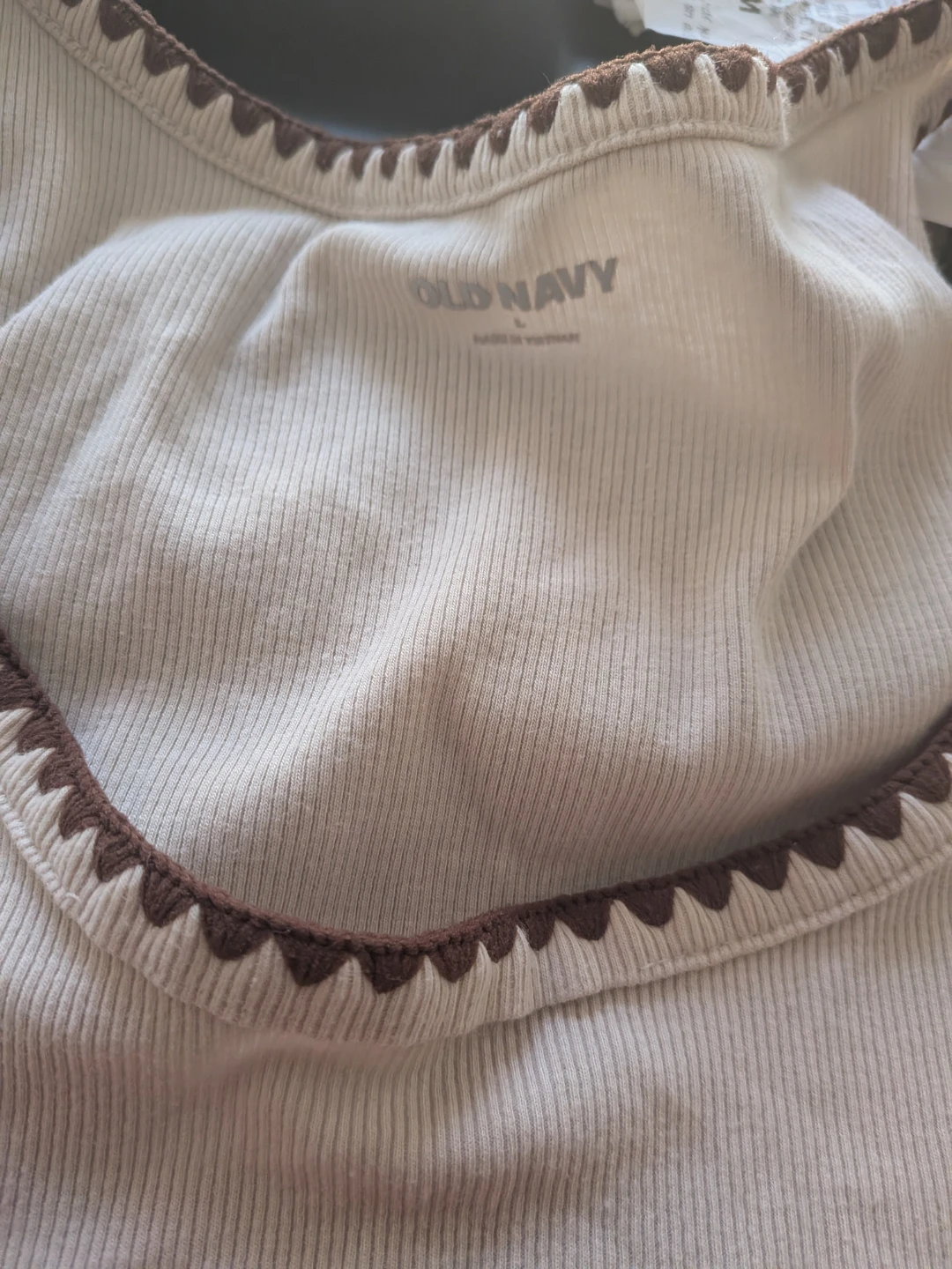 Old Navy Ribbed Tank Top - Cream - Size L - photo 2