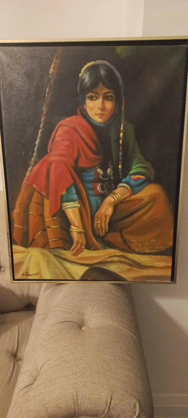 Framed Painting of Woman