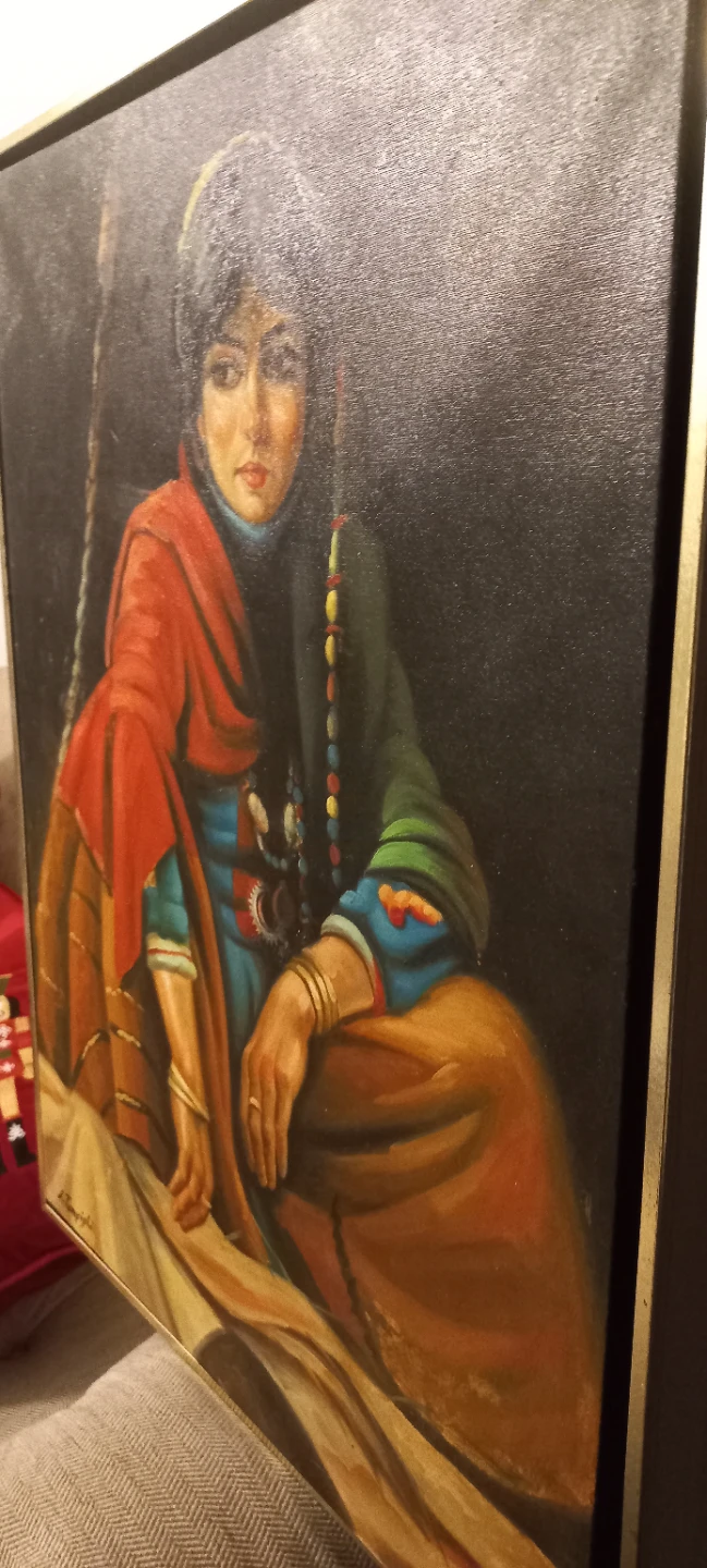 Framed Painting of Woman - photo 2