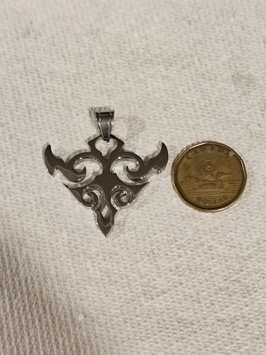 Tribal Style Stainless Steel Pendant - photo 3