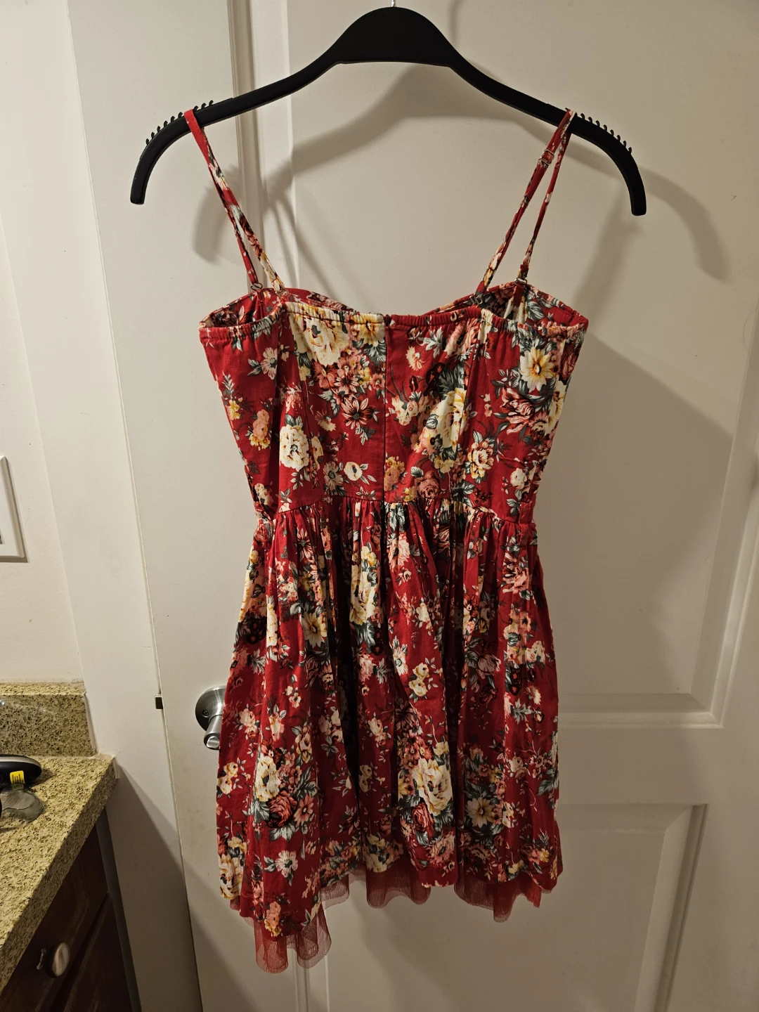 Small Red Floral Mini Dress - photo 2