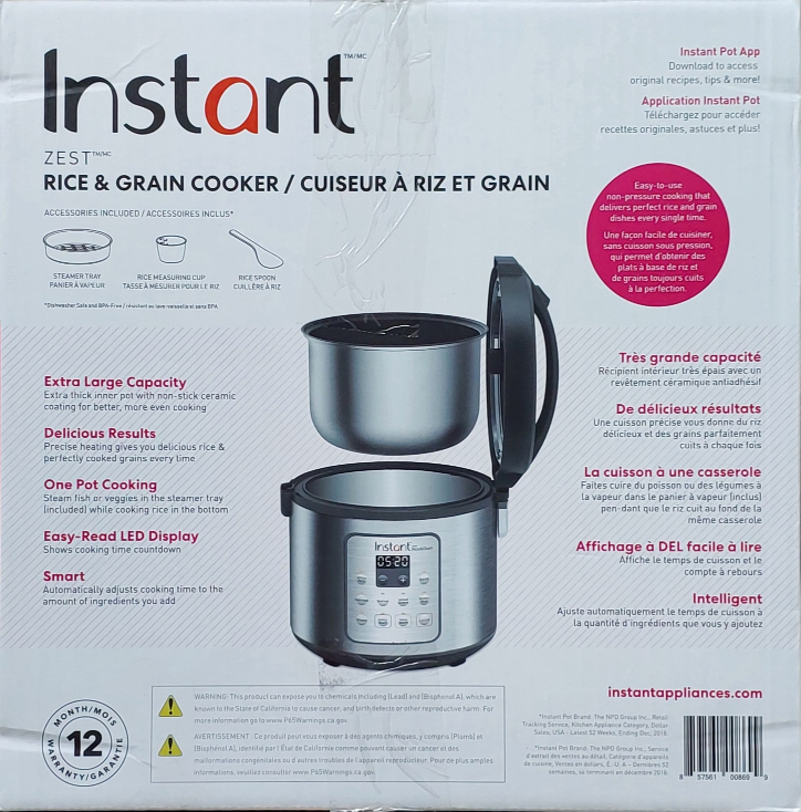 Instant Pot ZEST Rice & Grain Cooker - 20 Cups Cooked - photo 4