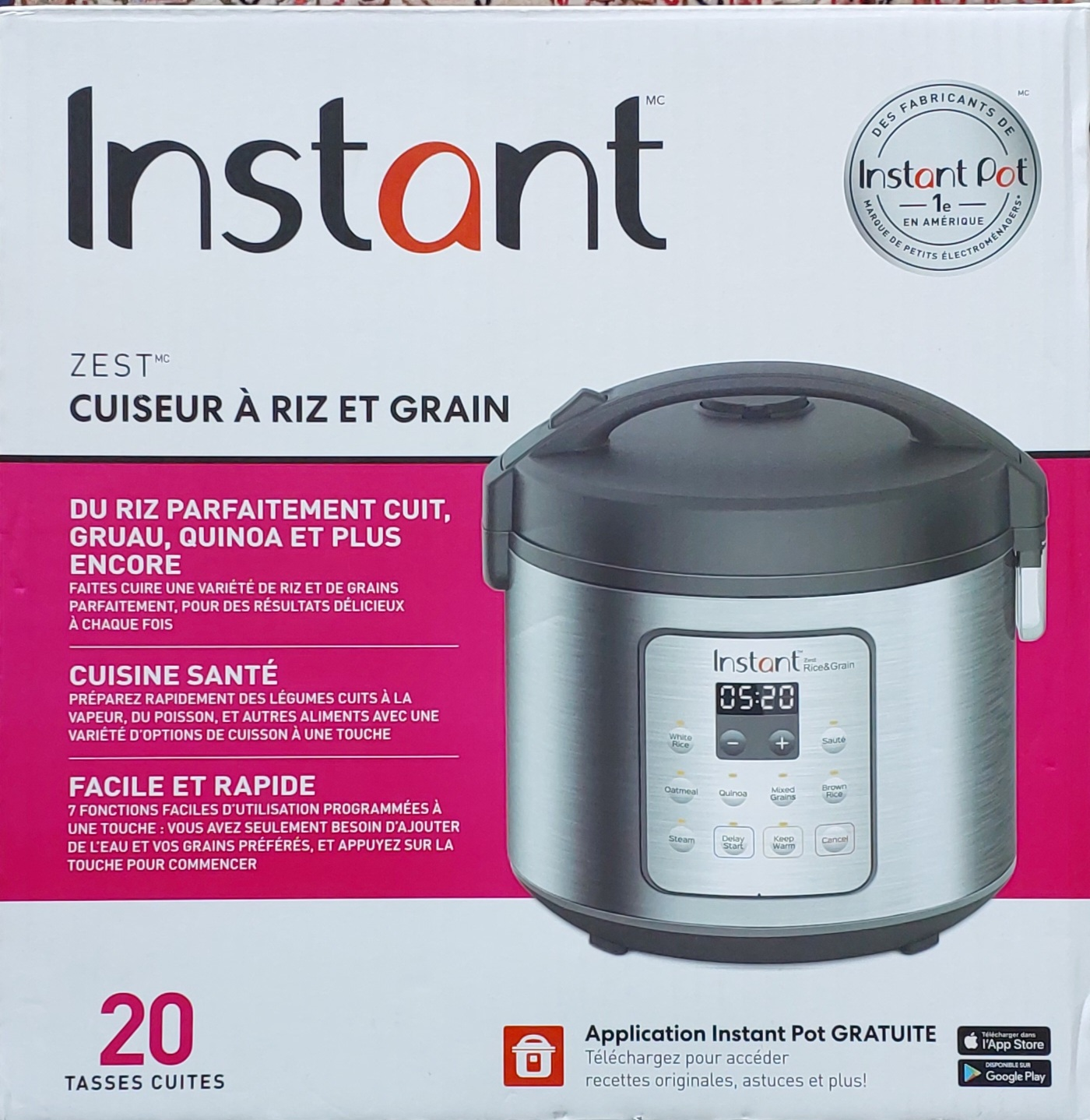 Instant Pot ZEST Rice & Grain Cooker - 20 Cups Cooked - photo 5