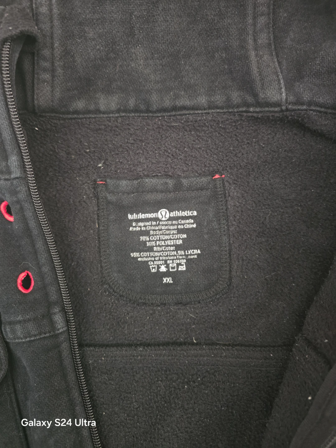 Lululemon Athletica Black Full Zip Hoodie XXL - photo 2