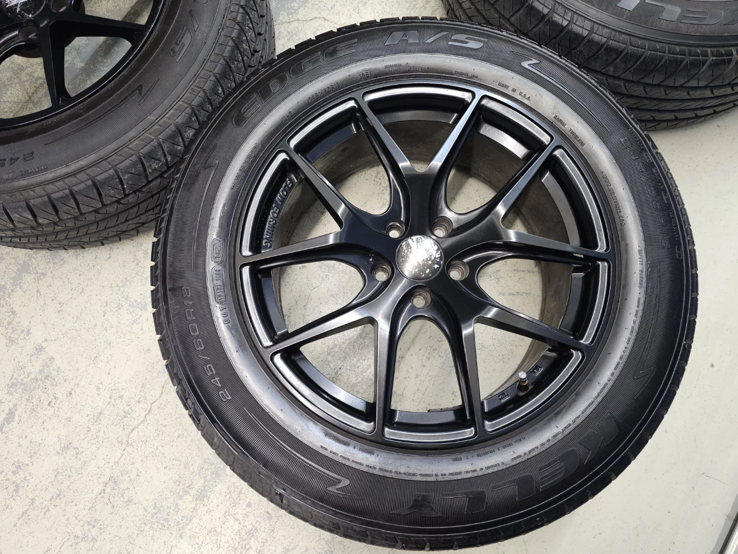 245/60 R18 ALL SEASON TIRES ON RIMS, 5×114.3 BOLT PATTERN