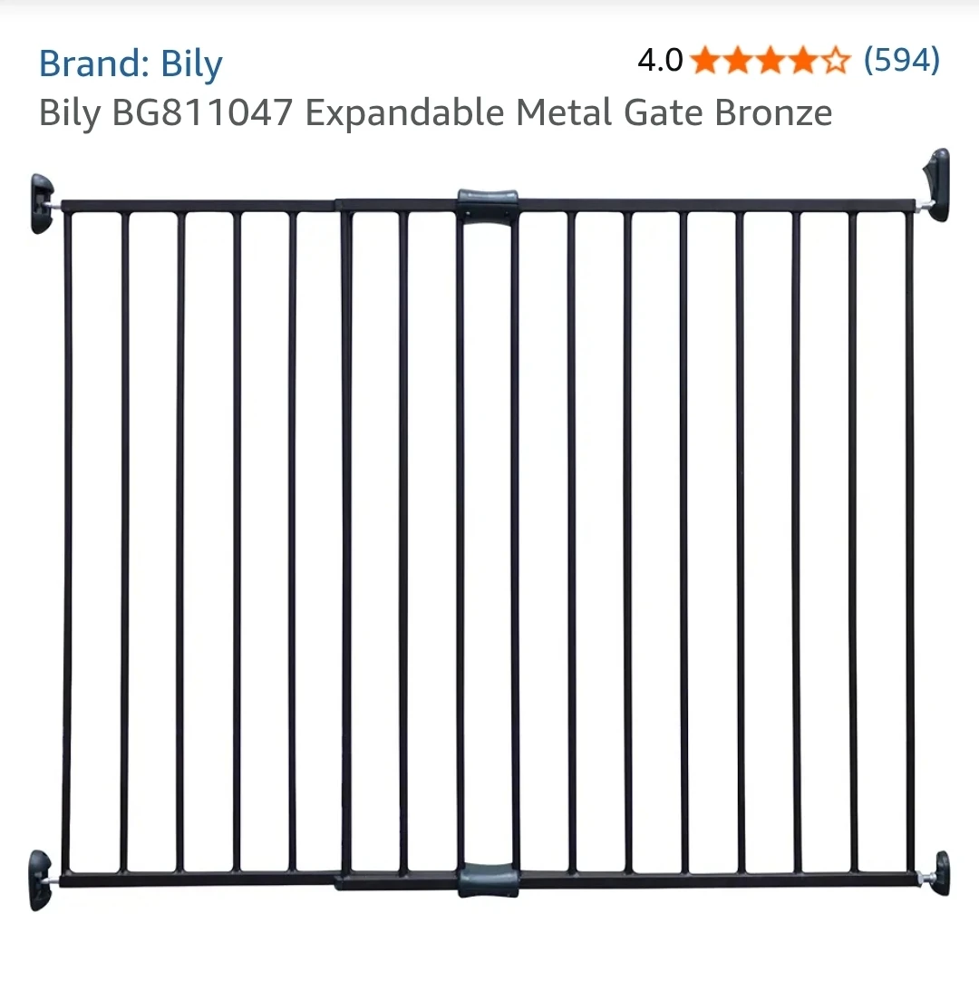 Bily Expandable Metal Gate- 28 to 48 inches Wide