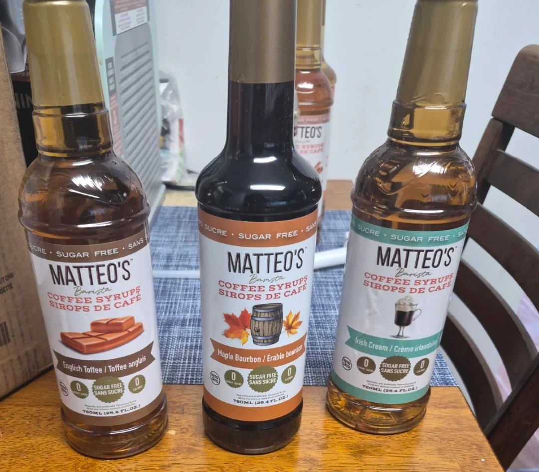 Matteo's Barista Sugar Free Coffee Syrups (3 Pack)