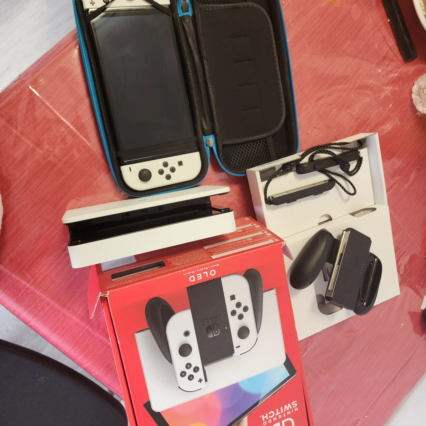 Nintendo Switch OLED Model with Games and Case - photo 4