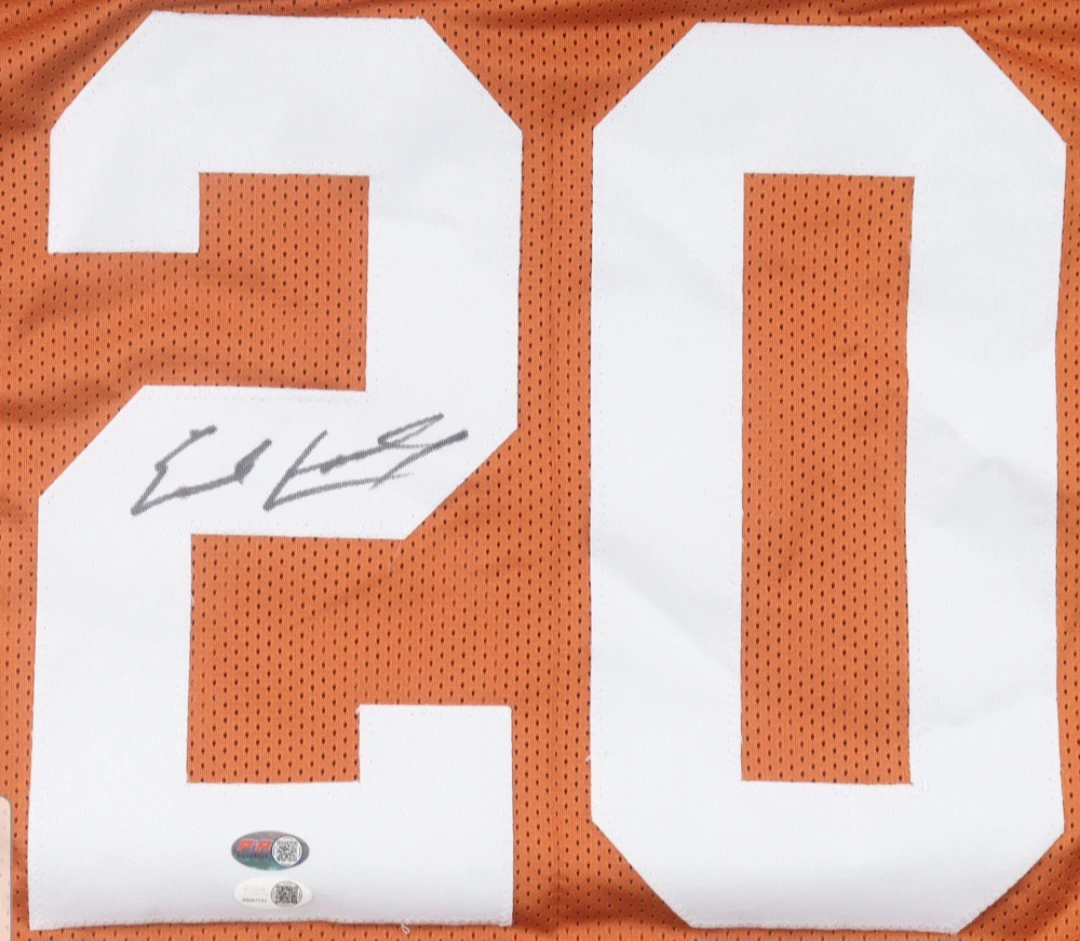 Earl Campbell Texas Longhorns #20 Signed Football Jersey - photo 2