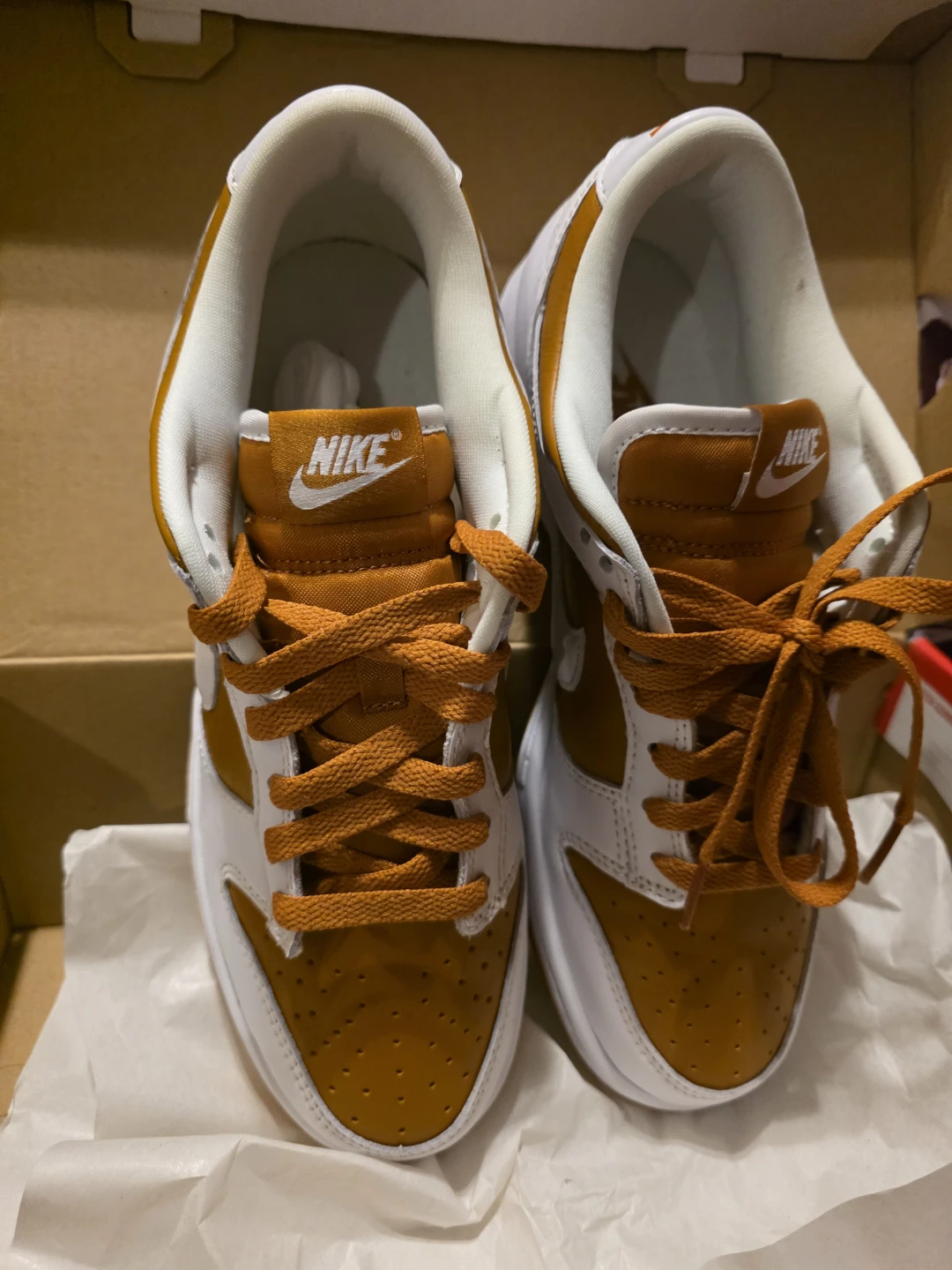 Nike Dunk Low QS "Dark Curry/White" Sneakers - photo 2