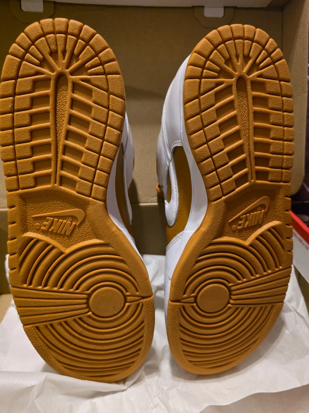 Nike Dunk Low QS "Dark Curry/White" Sneakers - photo 4