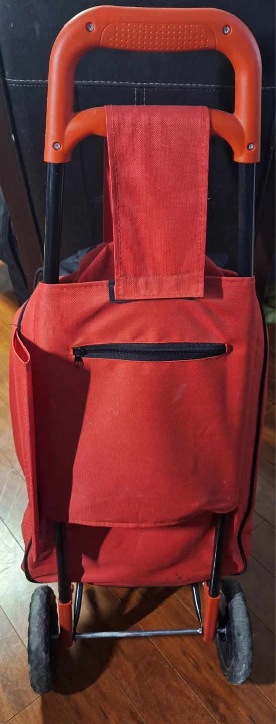 Red Rolling Shopping Cart - photo 3