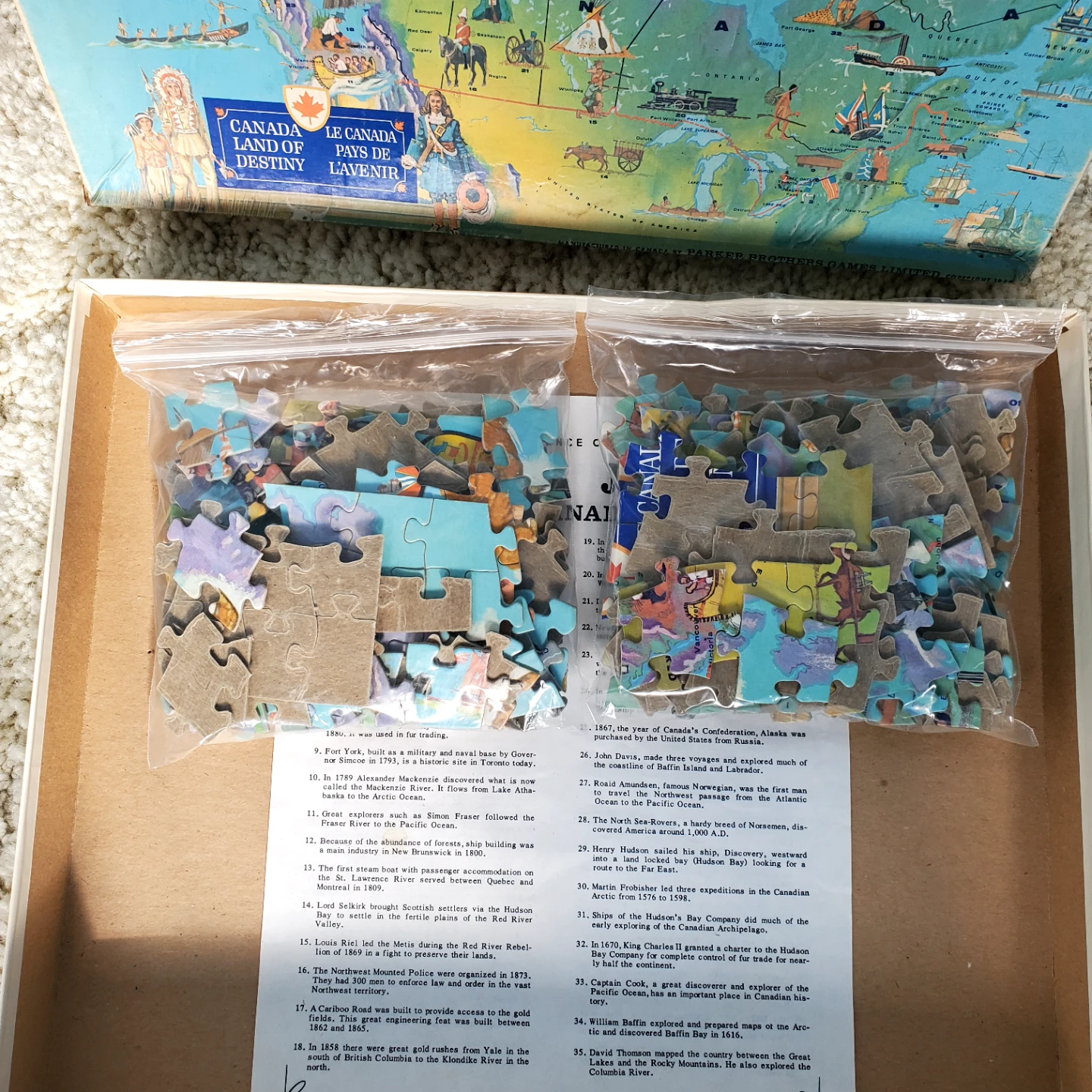 Parker Brothers Historical Jig-Map of Canada Jigsaw Puzzle - photo 3