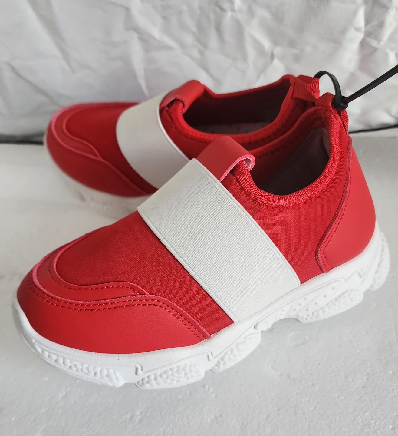 Kids Red Slip-On Sneakers - Size 32