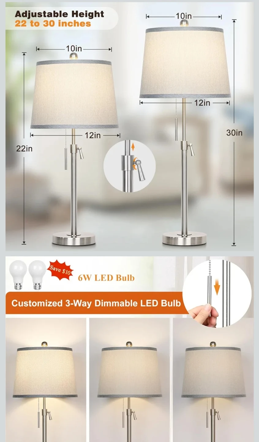Dimmable LED Desk Lamp with 3-Way Customization - photo 4