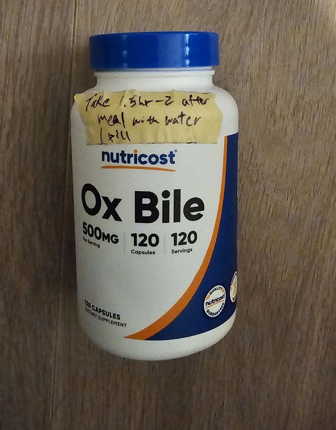 Nutricost Ox Bile 500mg Capsules -opened 🏆