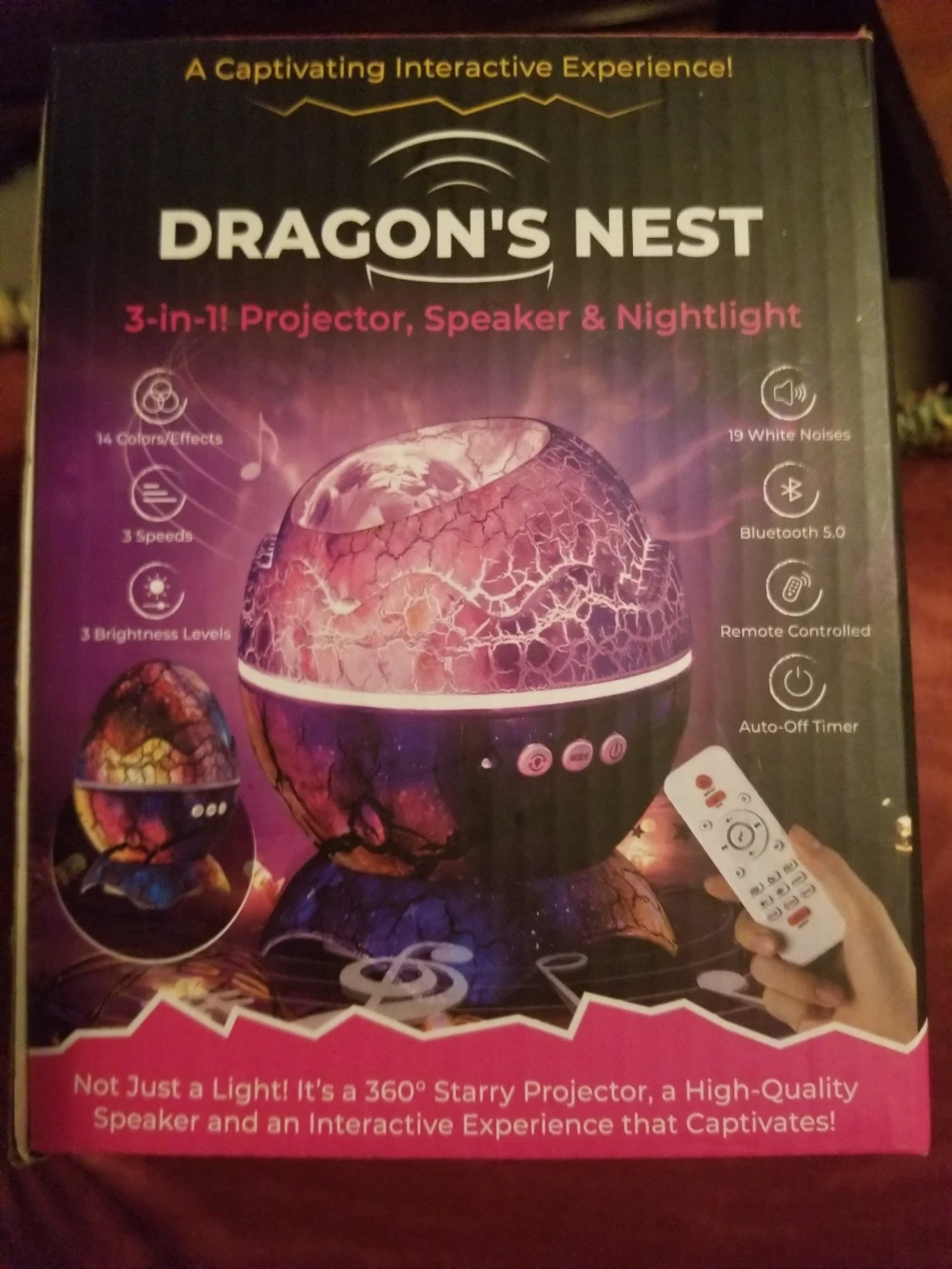 Dragon's Nest 3-in-1 Projector, Speaker & Nightlight