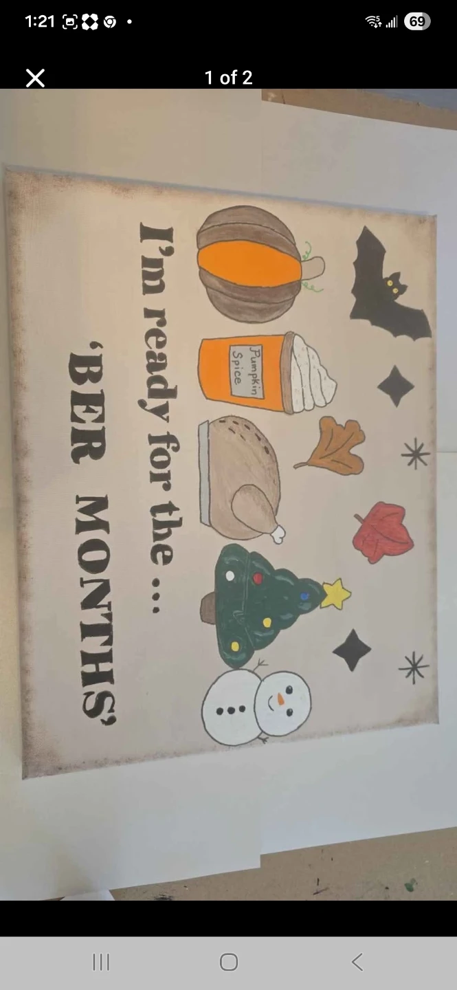 I'm Ready for the 'Ber Months Canvas Art - photo 2