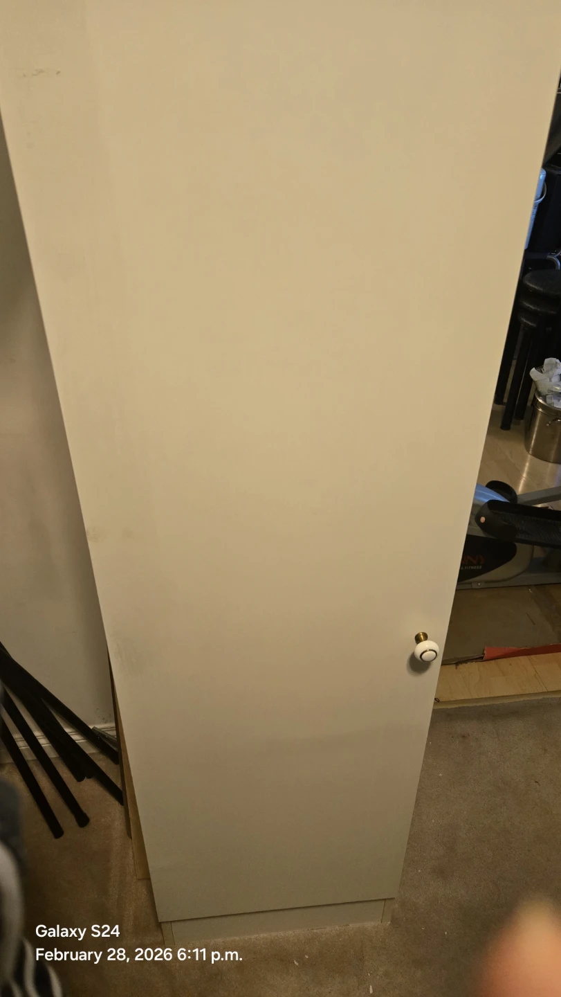 White Storage Cabinet with Shelves