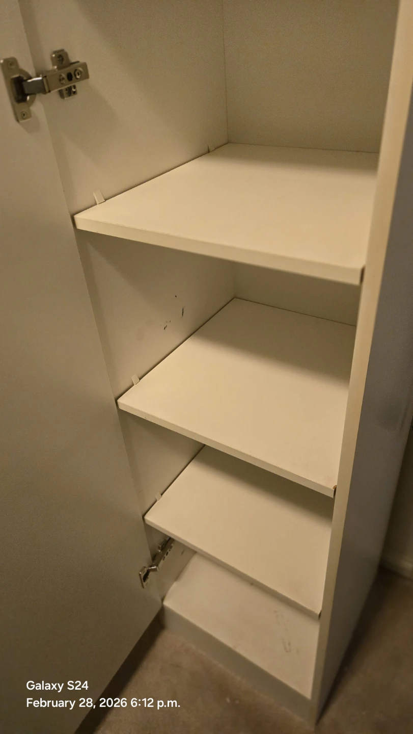 White Storage Cabinet with Shelves - photo 3