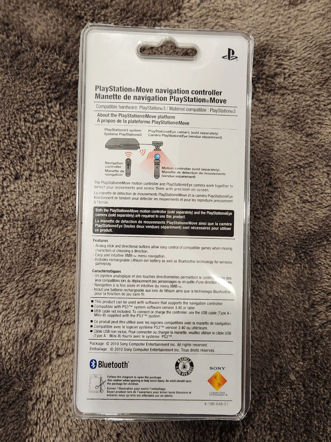 PlayStation 3 Move Navigation Controller (New Open Box) OEM - photo 2