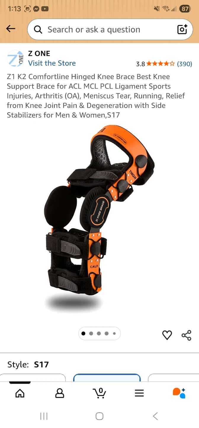 Z One K2 Comfortline Hinged Knee Brace - Size S17 - photo 3