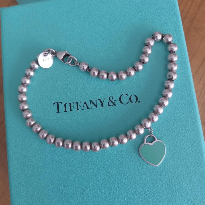 Tiffany & Co. Sterling Silver Heart Charm Bracelet