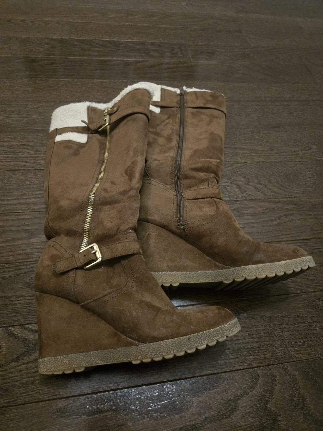Unisa Women's Brown Knee High Wedge Boots - photo 3